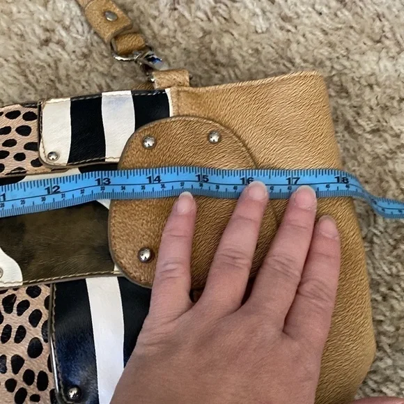 MULTI Animal Print Faux  Leather Tote Purse - Picture 8 of 12